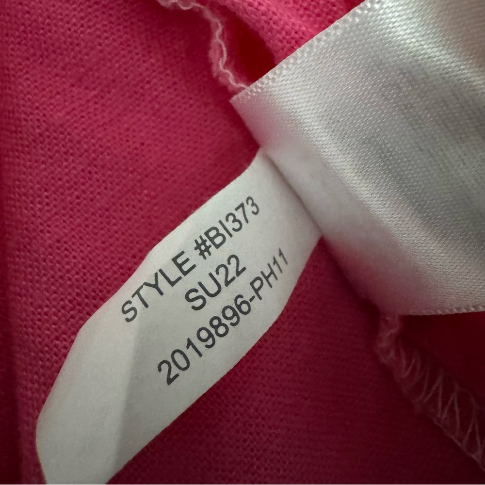 J. Crew Factory Pink Linen Blend Colorblock Ombre Ruffle Sleeve Dress Size 14 - Picture 15 of 15